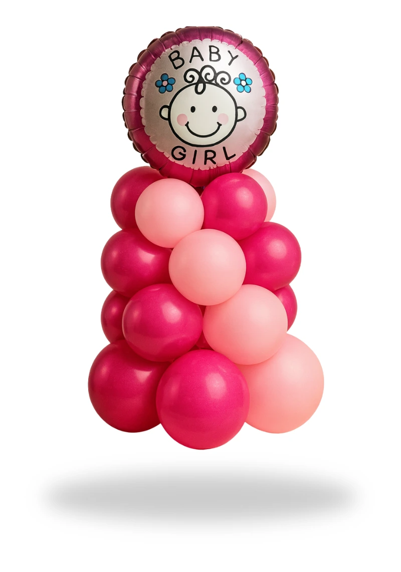 baby girl pillar balloons